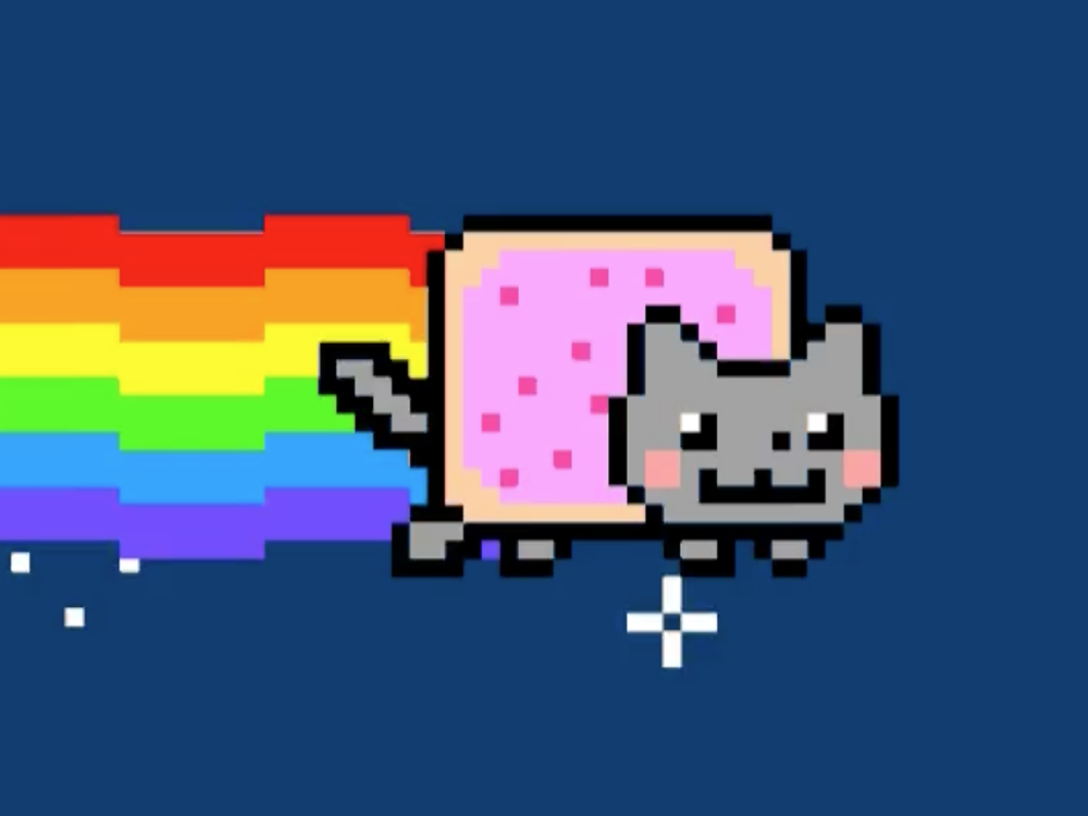 A work called Nyan Cat by Chris Torres sold for $590,000 recently. It's part of growing interest in digital assets, known as non-fungible tokens, or NFTs, that are generating millions of dollars in sales every day.