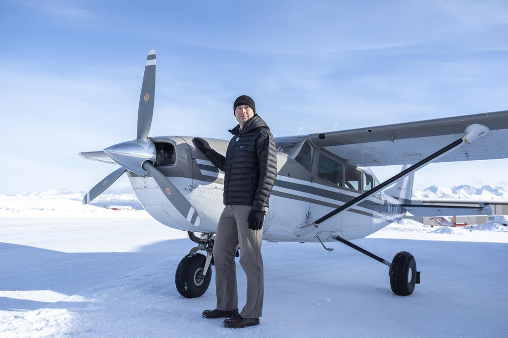 Michael Bakker, 40, is a physician assistant who is the primary advanced care provider for 8 remote Alaskan villages, which he visits by bush plane. He has visited two communities to administer COVID-19 vaccine. He is pictured here at an airfield in Anchorage, where he lives.