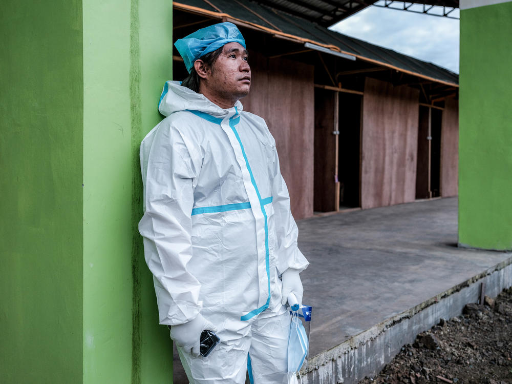 Alejandro Evangelista Ramilloza II, 29, a nurse on duty at the quarantine facility in Bambang, Nueva Vizcaya, Philippines. He was surprised by the discrimination he faced because of his job. He heard people say 