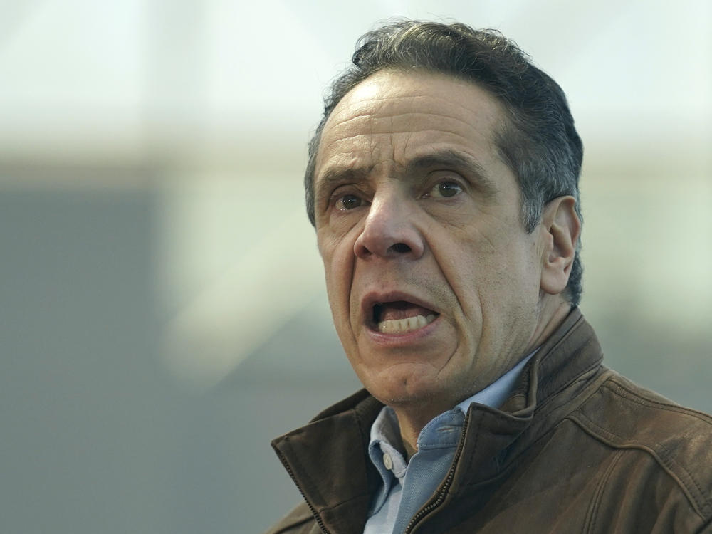 New York Gov. Andrew Cuomo, here in March, has announced he is stepping down. It's a remarkable turn of events from last year when Cuomo was seen as a rising star in the Democratic Party for his handling of the coronavirus pandemic.