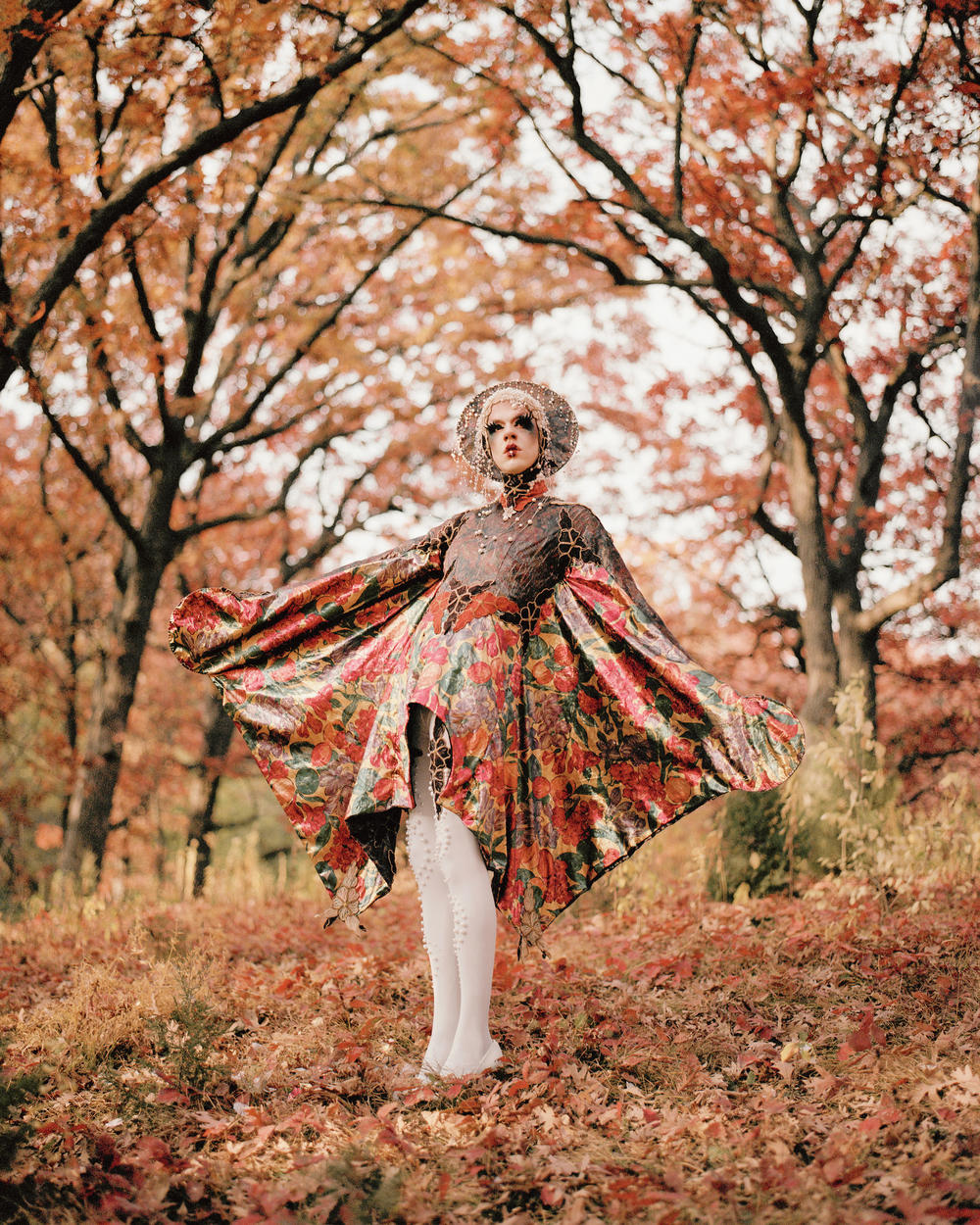 Photographer Liam James Doyle worked with Utica on this lamé look inspired by figures in biblical paintings.
