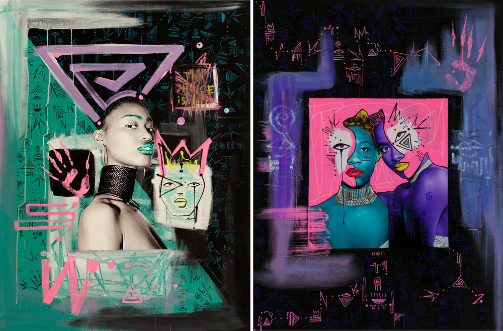 The podcast's 17th episode features New York-based portrait photographer, painter and illustrator Nichole Washington. Left: 