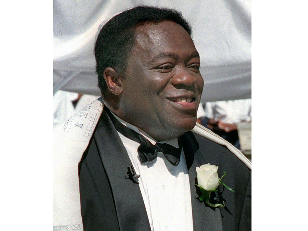 Actor Yaphet Kotto appears on his wedding day in Baltimore, Md., on July 12, 1998. Kotto, the commanding actor of the James Bond film <em>Live and Let Die</em> and as Lt. Al Giardello on the 90's NBC police drama <em>Homicide: Life on the Street</em>, died Monday at age 81.