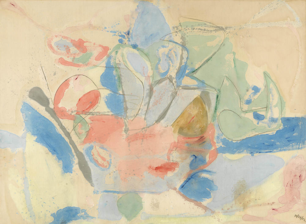 Helen Frankenthaler, <em>Mountains and Sea</em>, 1952, Collection Helen Frankenthaler Foundation, New York, on extended loan to the National Gallery of Art, Washington, D.C.