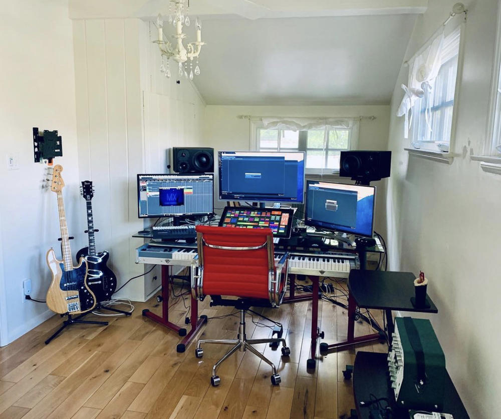The bedroom studio where Holkenborg composed his four-hour score for <em>Zack Snyder's Justice League</em> in a six-month sprint.