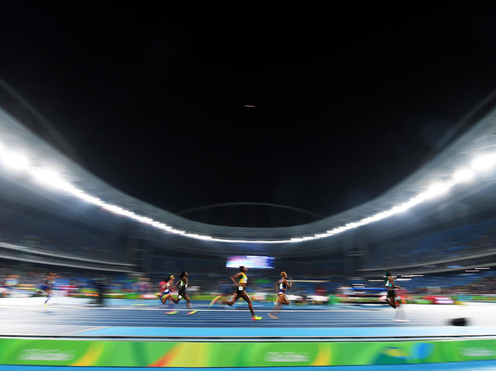 Roughly 35 bills are being proposed that would limit or prohibit transgender women from competing in women's athletics. Above, athletes run in the Women's 400 meter final during the Rio 2016 Olympic Games.