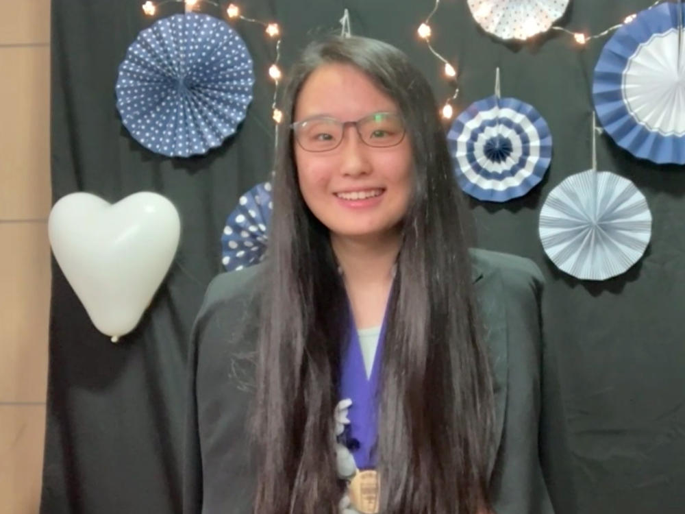 Yunseo Choi won first place Wednesday in this year's Regeneron Science Talent Search STEM competition.