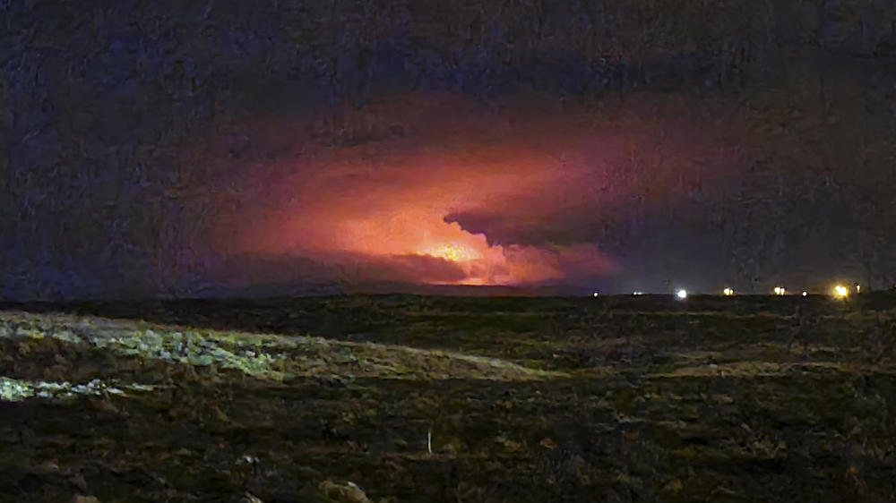 A long-dormant volcano on Iceland's Reykjanes Peninsula not far from the capital Reykjavik erupts on Friday. Some gas was released and lava flowed down two sides but officials said residents of the region were not being evacuated.