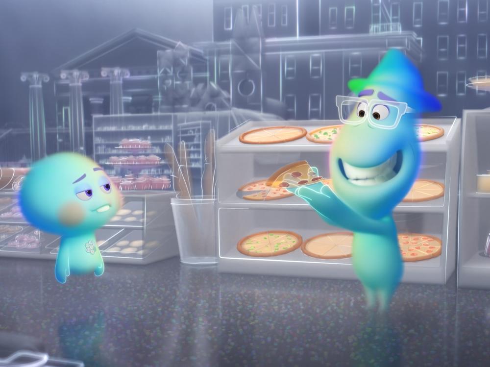 Joe's soul (right) is paired with 22, a lost soul voiced by Tina Fey.