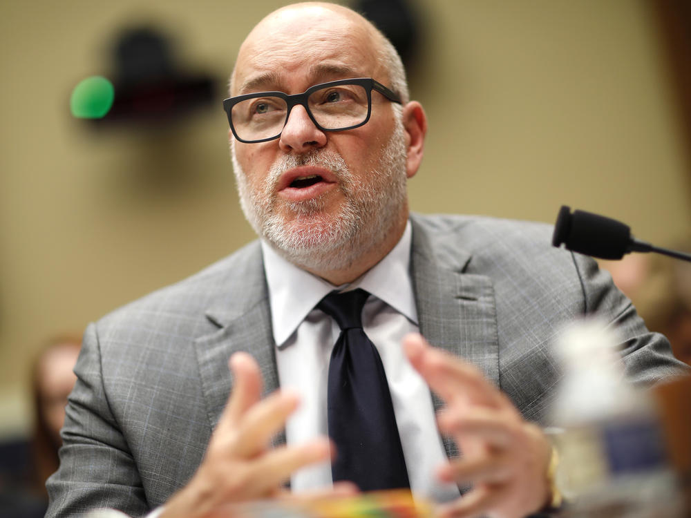 Steve Collis, president and chief executive officer of AmerisourceBergen Corp., testifies during a House Energy and Commerce Subcommittee hearing on May 8, 2018.