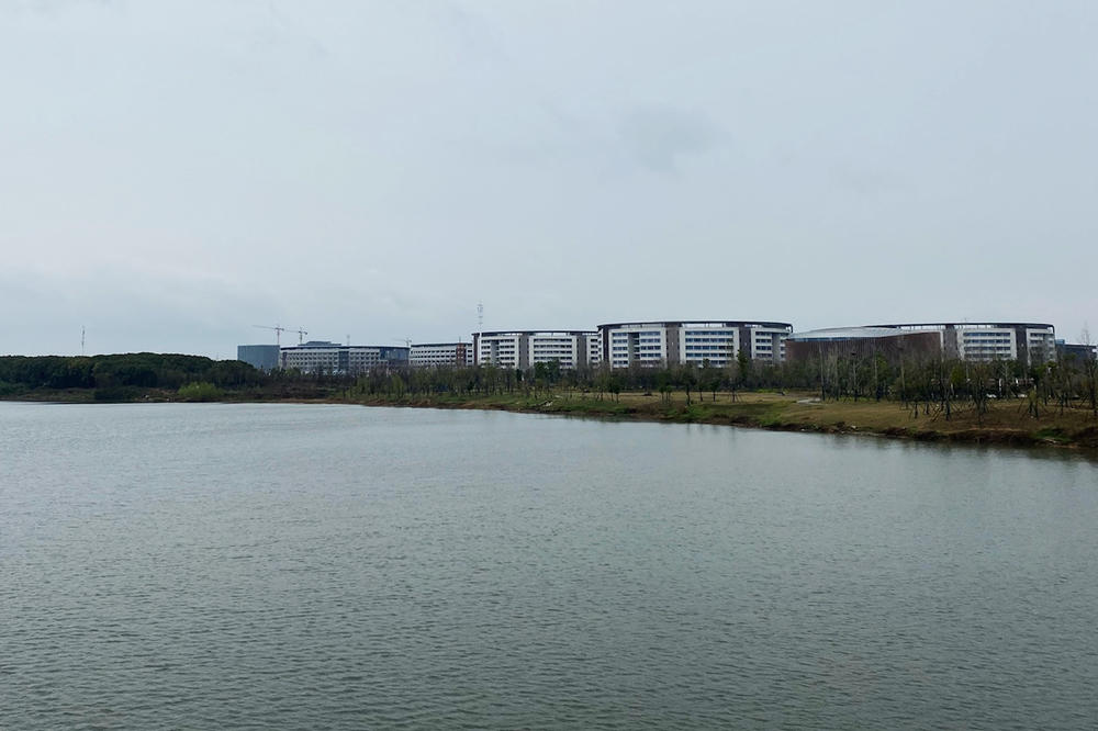 The Wuhan Cybersecurity Talent and Innovation Base, an industrial park that is to provide office and residential space for technology companies. Hongxin built its factory next door.