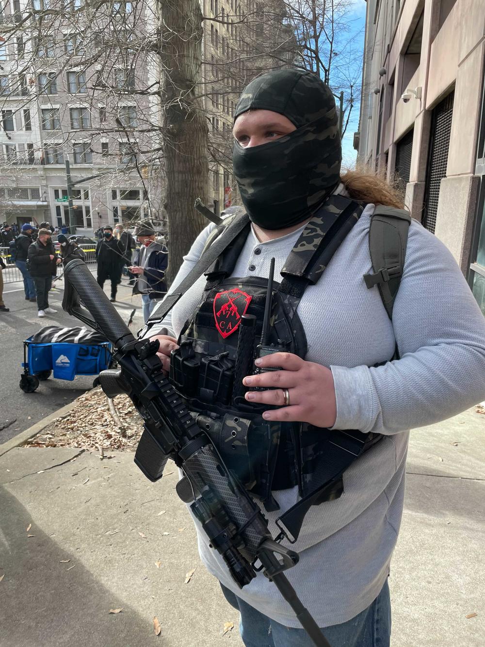 Cody demonstrates at a pro-gun rally in Richmond, Va., this January.