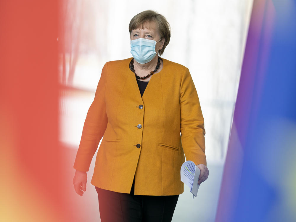 German Chancellor Angela Merkel prepares to announce a reversal of a planned hard lockdown for Easter on Wednesday.