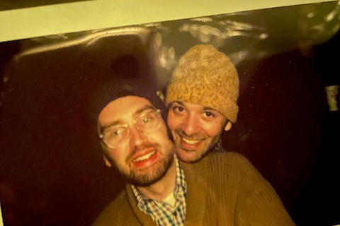 Cooper Lewis (left) and his husband Gabriel Riazi.