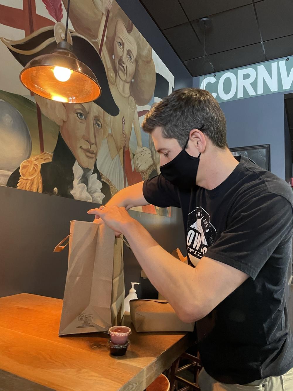 As part of Cornwall's skeletal staff, General manager Billy Moran does everything from bartending to cooking and delivering take-out. The restaurant is adding more staff now, hoping that business will pick up this spring.