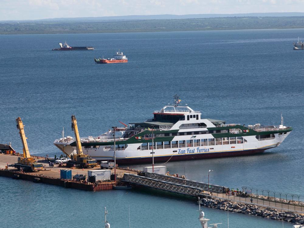 The Sea Star 1, owned by the Tanzanian Zan Ferries, docked on Monday at the port in Pemba, Mozambique. The vessel has been used to evacuate people, mostly foreign gas workers, from fighting in Palma, Mozambique.