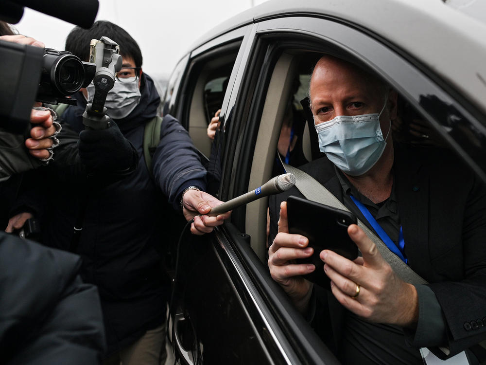 World Health Organization investigative team member Peter Daszak (shown here during a trip to China in February) tells NPR that the group's report calls for additional research on farms that breed exotic animals in southern China.