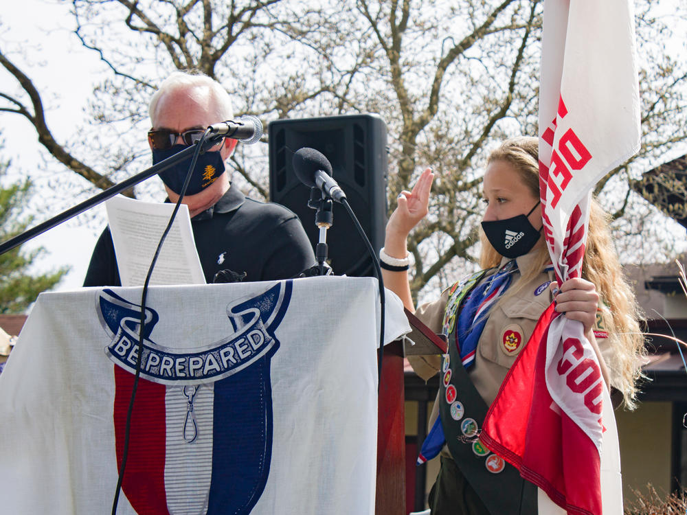 Last weekend, Scarlett had her Court of Honor ceremony, where she accepted the Eagle Scout challenge.