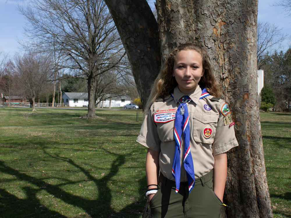 Scarlett Helmecki joined an all-girls Scouts BSA troop in Delaware two years ago and recently became an Eagle Scout.