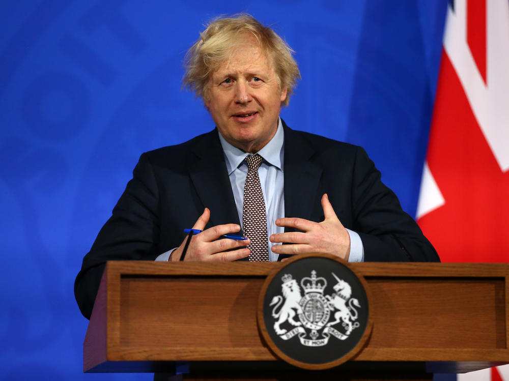 British Prime Minister Boris Johnson gives an update on the coronavirus pandemic during a virtual news conference Monday in London. Johnson and other world leaders signed a letter calling for greater international cooperation in fighting future pandemics.