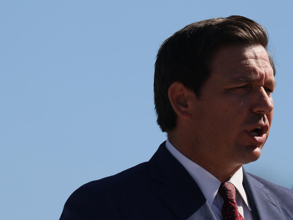 Florida Gov. Ron DeSantis, seen here in January, said this week that he will issue emergency rules to prevent businesses from requiring proof of vaccination.