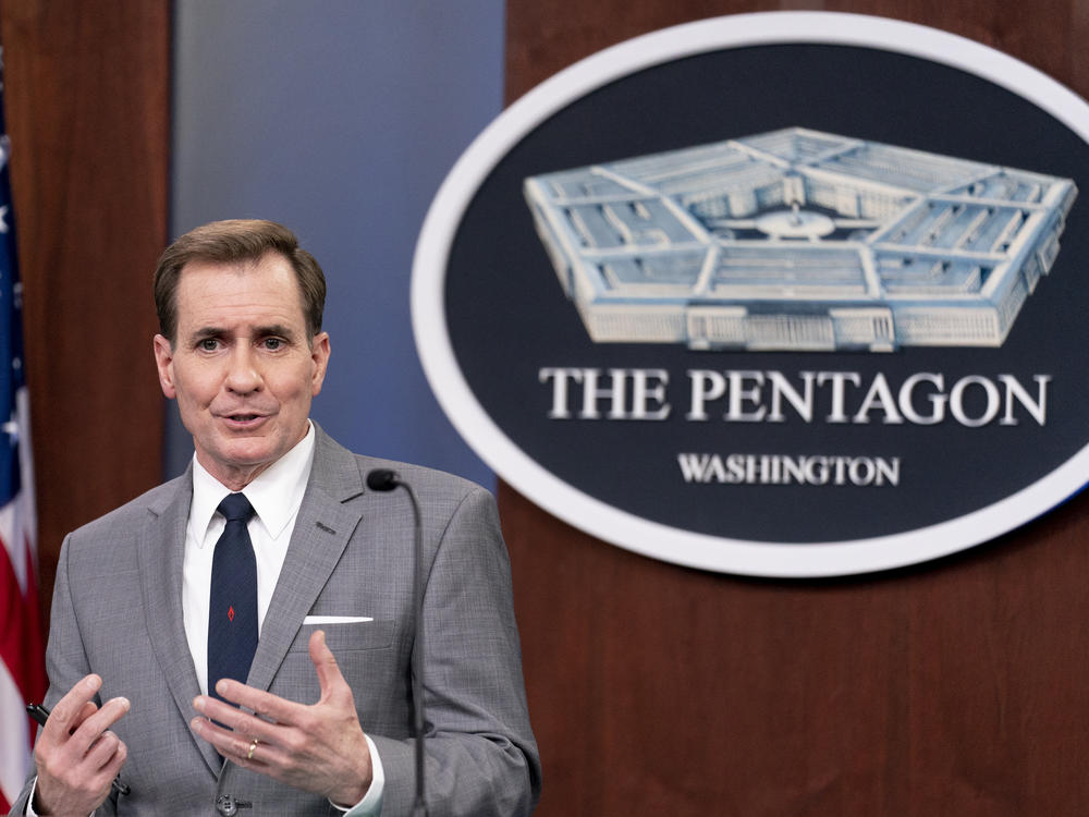 Pentagon spokesman John Kirby, seen here at the Pentagon last week, announced the military's new policies on Wednesday, International Transgender Day of Visibility.
