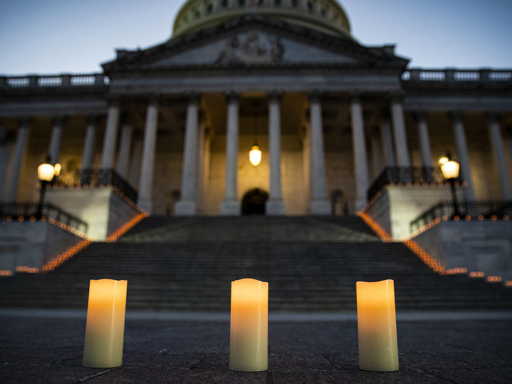 Congressional leaders held a candlelight vigil outside the U.S. Capitol in Washington, D.C. on February 23, 2021 to mark the more than 500,000 U.S. deaths due to the COVID-19 pandemic. COVID-19 was the third leading underlying cause of death in 2020, according to a study published by the Centers for Disease Control and Prevention on Wednesday.
