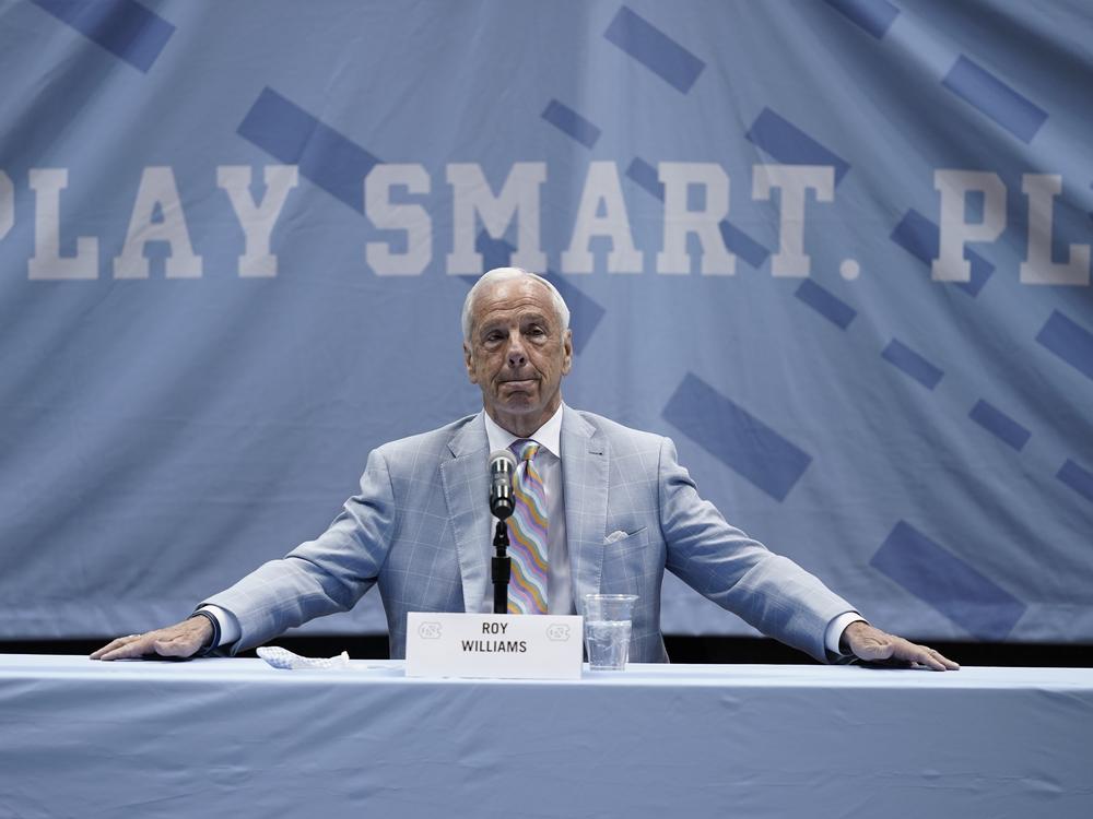 Roy Williams of the University of North Carolina is retiring after 33 seasons and 903 wins as a college basketball head coach. He led the Tar Heels to three NCAA championships.