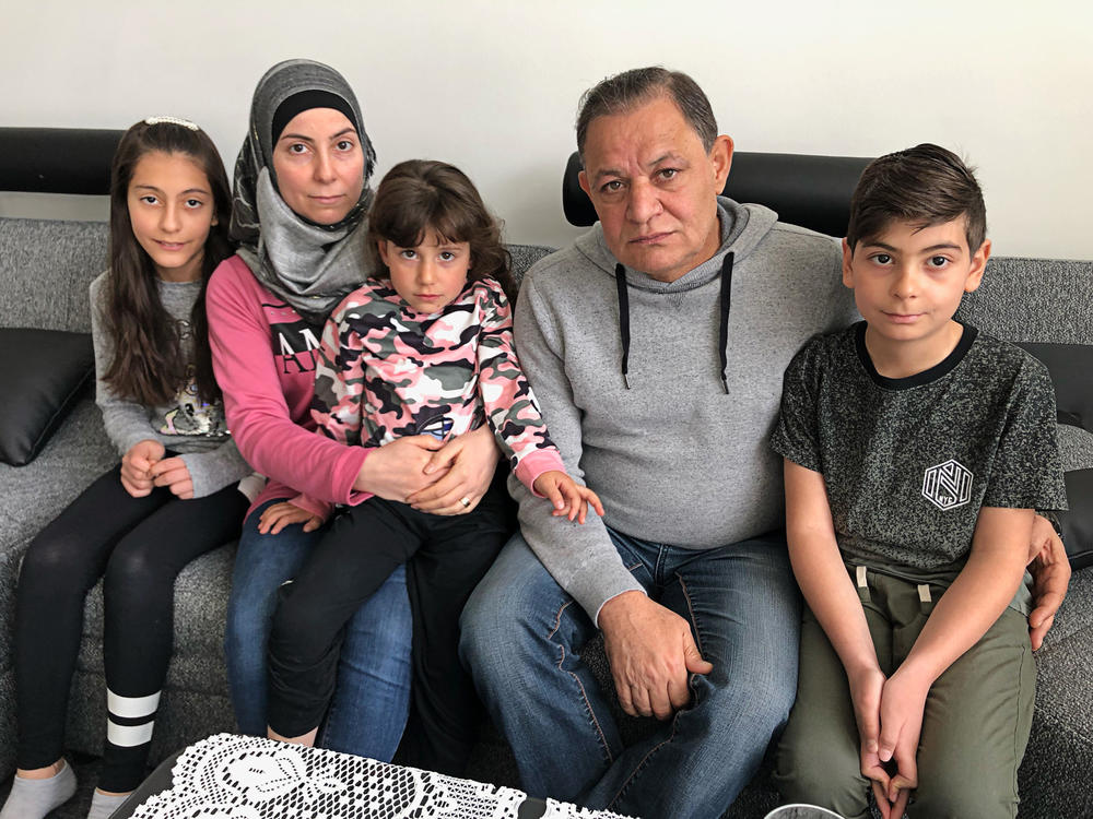 Heba Alrejleh and Radwan Jomaa with children Aya, 11, Lilian, 4, and Mohamed, 10. 