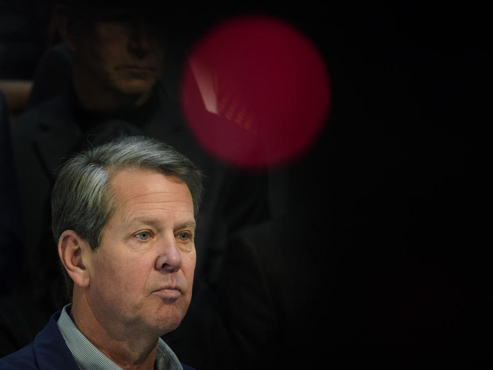 Georgia Gov. Brian Kemp, at a news conference at the state Capitol Saturday, slammed Major League Baseball's decision to pull the All-Star Game from Atlanta over the league's objection to a new voting law in the state.