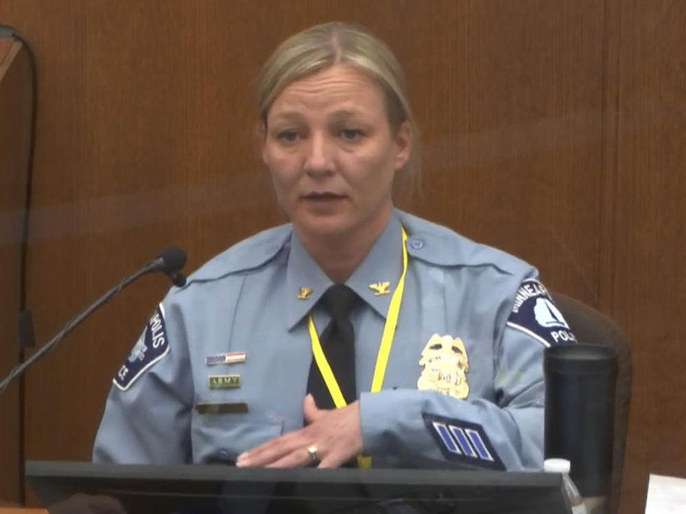 Minneapolis Police Inspector Katie Blackwell told jurors on Monday that former officer Derek Chauvin's restraint of George Floyd on May 25, 2020, did not fit the department's training in  defensive maneuvers.