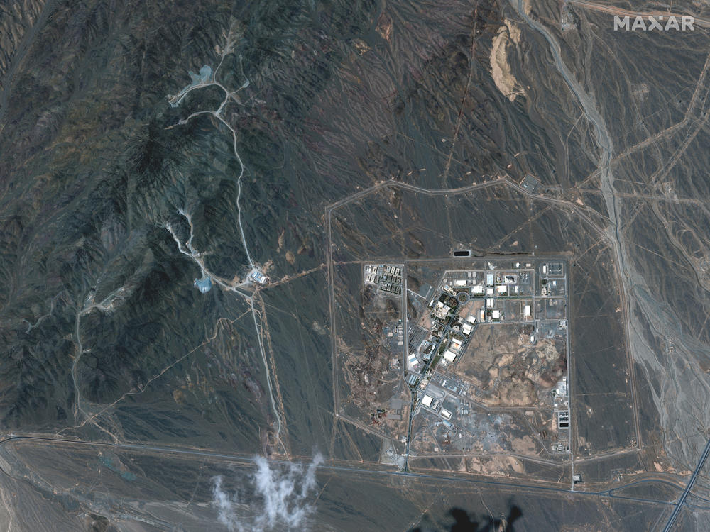 An overview of construction around Iran's Natanz nuclear facility on April 3.