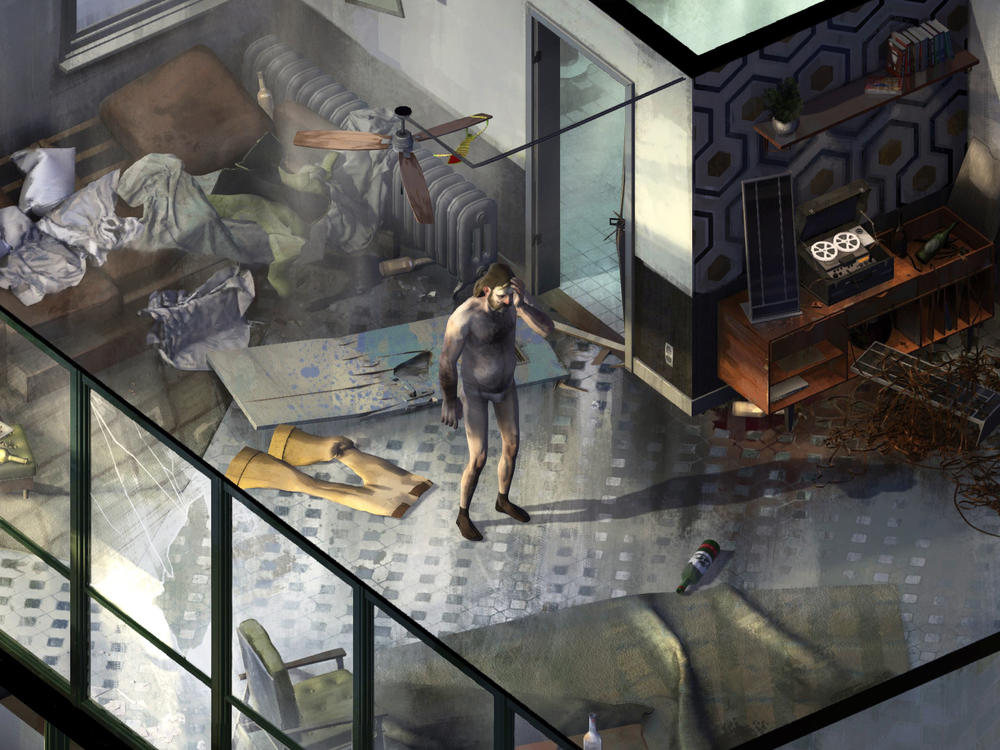 At the start of <em>Disco Elysium</em>, you wake up in a crummy hostel room, without your memories — and without your pants.