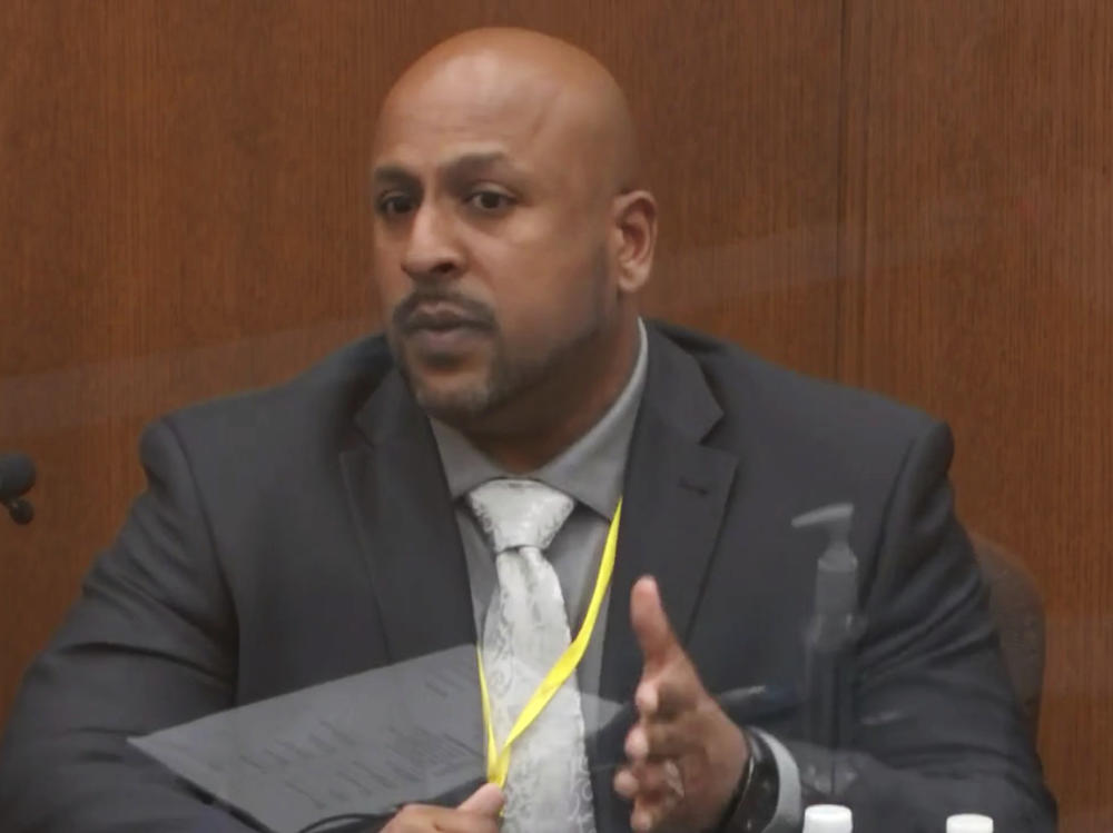 Senior Special Agent James Reyerson of the Minnesota Bureau of Criminal Apprehension testifies Wednesday at the trial of former police officer Derek Chauvin in the death of George Floyd.