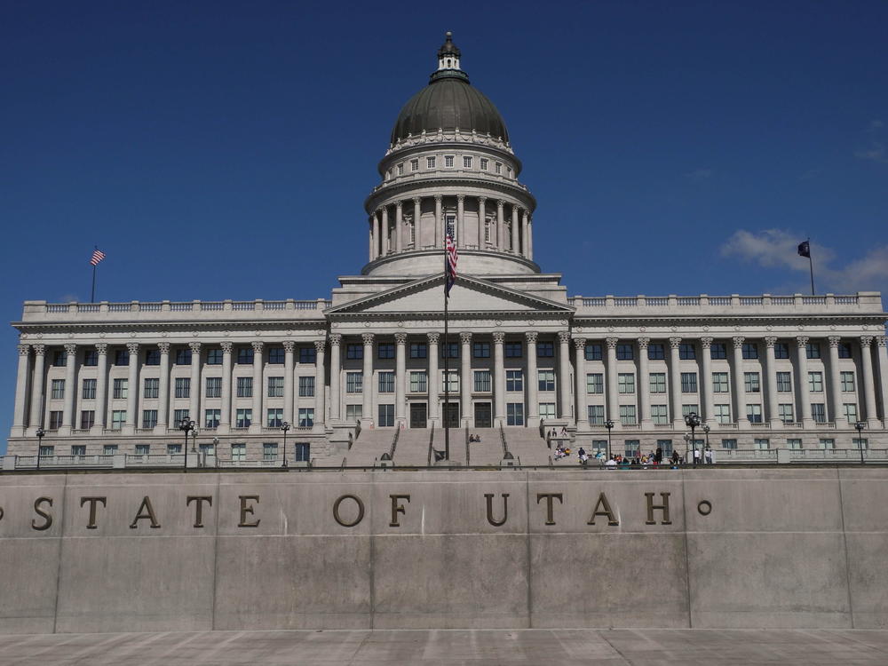 The Utah State Capitol in Salt Lake City. Under a new state law, a biological father will be responsible for half of a woman's out-of-pocket pregnancy costs.