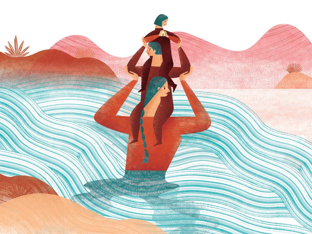 <em>Hear My Voice/Escucha Mi Voz</em> includes a child's account of crossing the Rio Grande. (Excerpted from <em>Hear My Voice/Escucha mi voz</em>. Foreword by Michael Garcia Bochenek; Compiled by Warren Binford; Workman Publishing. Copyright 2021.)