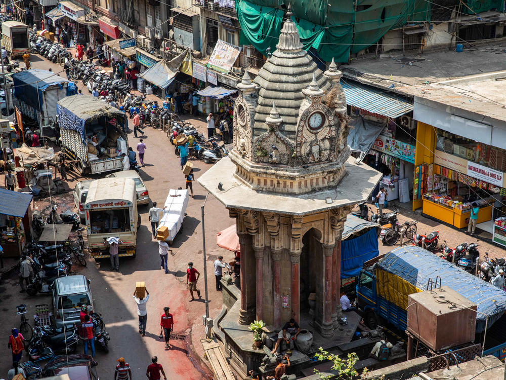 Mumbai's grand Keshavji Nayak fountain towers above the street and serves as a place of respite for thirsty passers-by. It's one of dozens of ornate fountains in the city, built during the British colonial era.