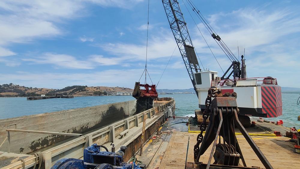 Dredging ships remove more than two million cubic yards of sediment from San Francisco Bay shipping channels ever year.