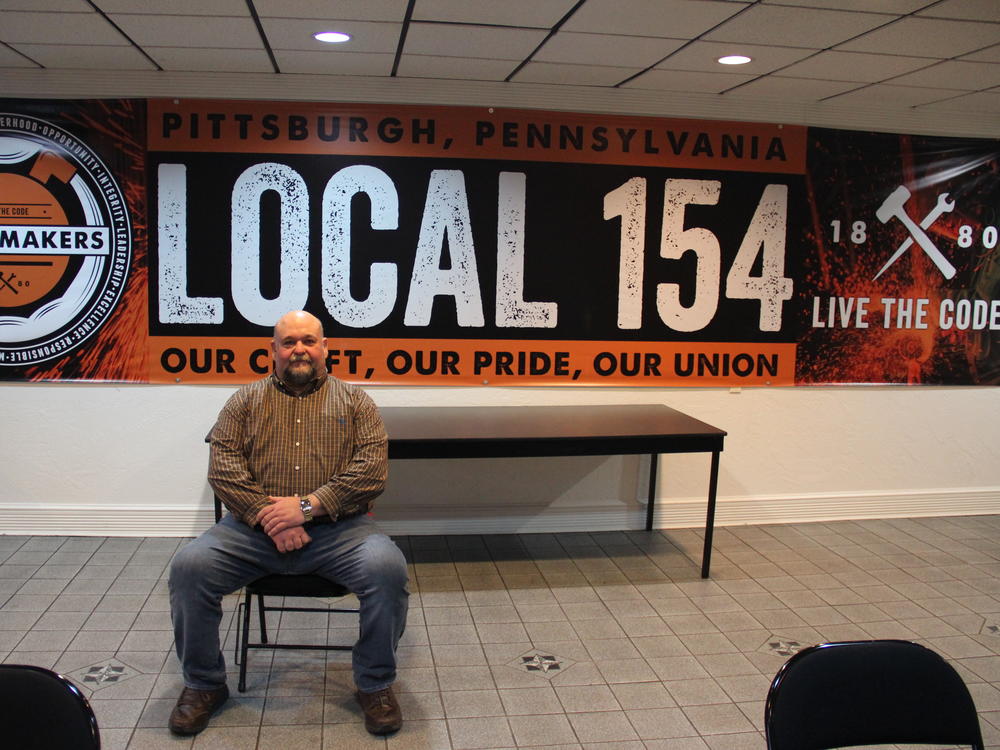 Shawn Steffee is business agent at Boilermakers Local 154 in Pittsburgh, and worries a transition to clean energy could cost him pay and hurt his pension.