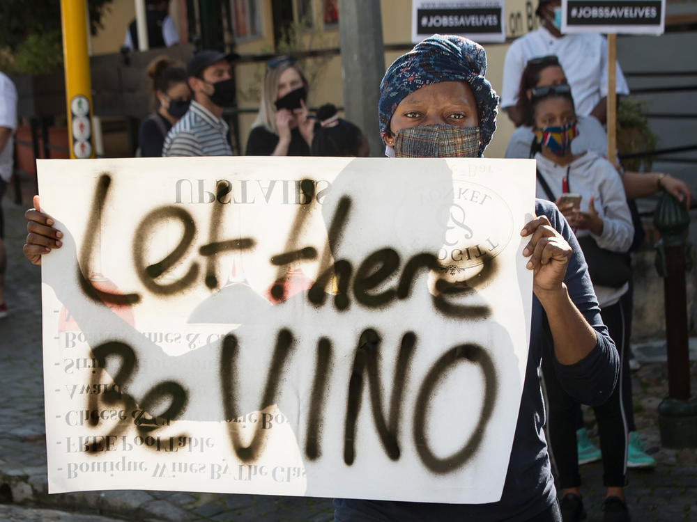 In July, workers in the restaurant, food and alcohol industry took part in a nationwide protest against South Africa's liquor ban and other lockdown measures.