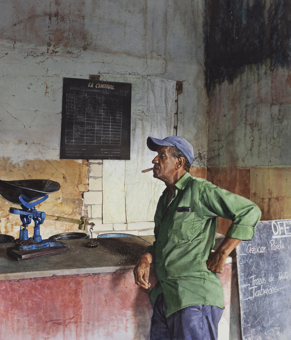 Rance Jones, <em>Azucar y Tabaco (Sugar and Tobacco),</em> 2020, watercolor on paper