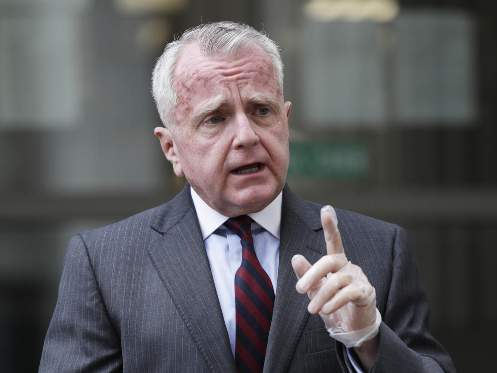 John Sullivan, the U.S. ambassador to Russia, speaks to the media last year in Moscow. In a statement Tuesday, Sullivan said it was important for him to speak directly to 