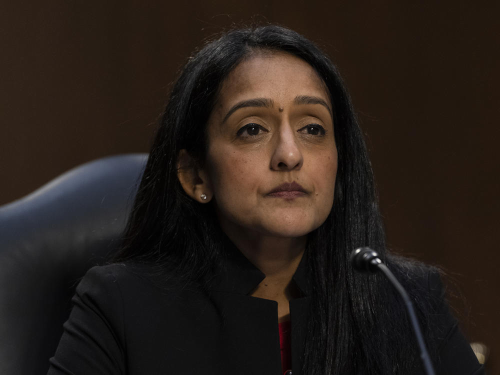 Vanita Gupta appears during her confirmation hearing last month before the Senate Judiciary Committee. The Senate voted to confirm Gupta as associate attorney general in a 51-49 vote.