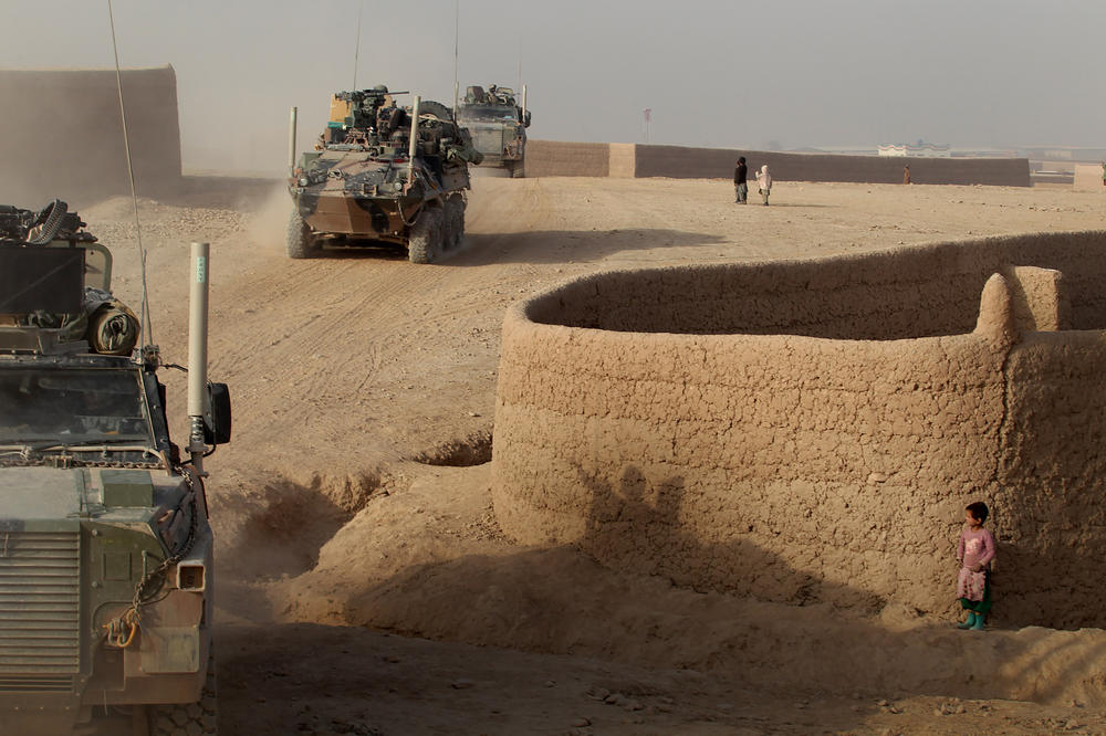 A convoy of Australian soldiers on the route between Tarin Kot and Musazai in Uruzgan provence.