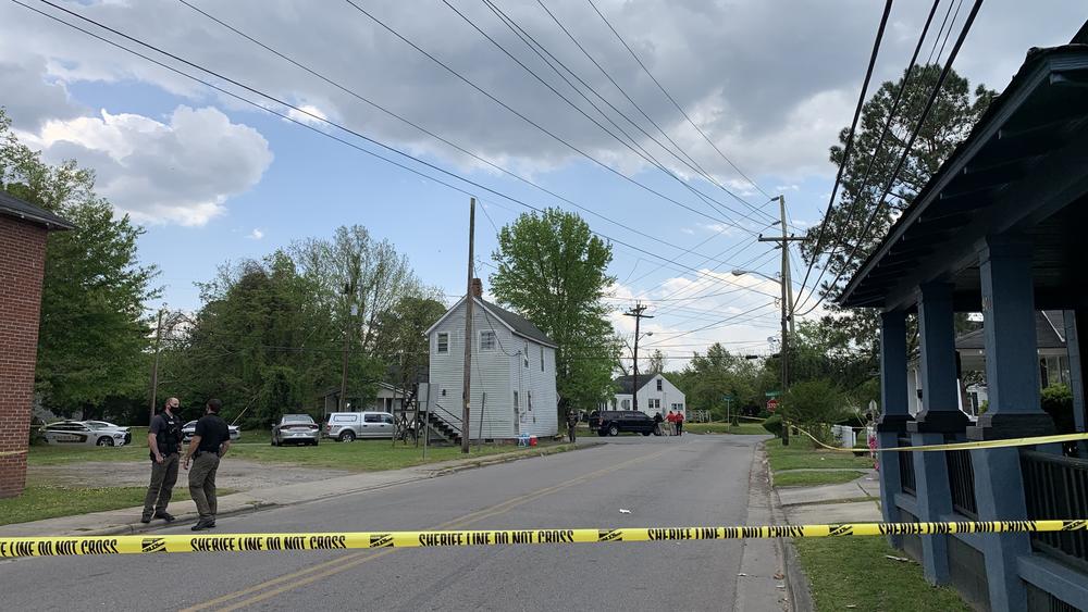 The Elizabeth City, N.C., neighborhood where Andrew Brown Jr. was fatally shot by a sheriff's deputy was cordoned off for several hours on Wednesday.
