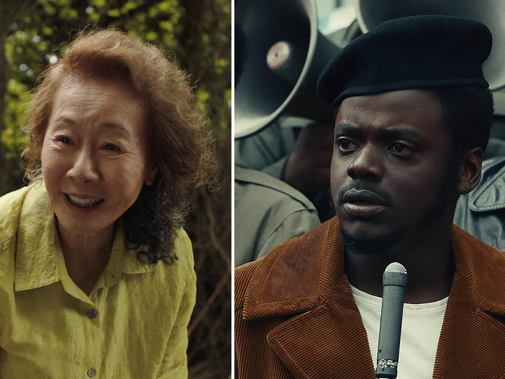 Youn Yuh-jung plays a Korean grandmother in <em>Minari </em>and Daniel Kaluuya plays Black Panther Party leader Fred Hampton in <em>Judas and the Black Messiah.</em>
