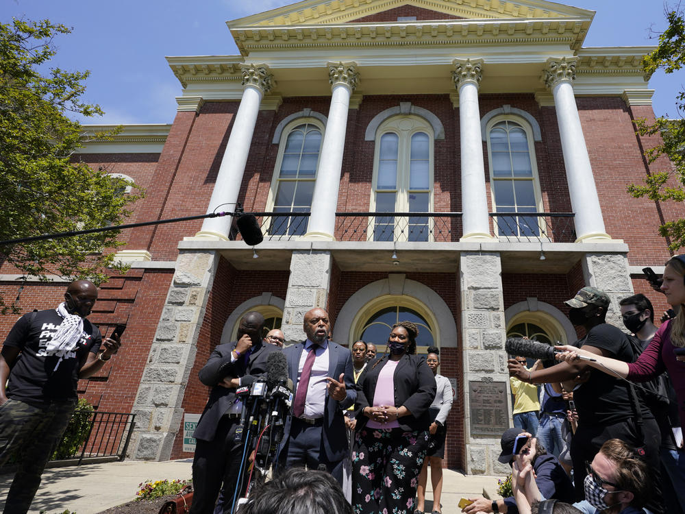 Attorneys for the family of Andrew Brown Jr. speak after a judge denied their request to immediately release body cam videos to the public of the fatal shooting of Brown in Elizabeth City, N.C.
