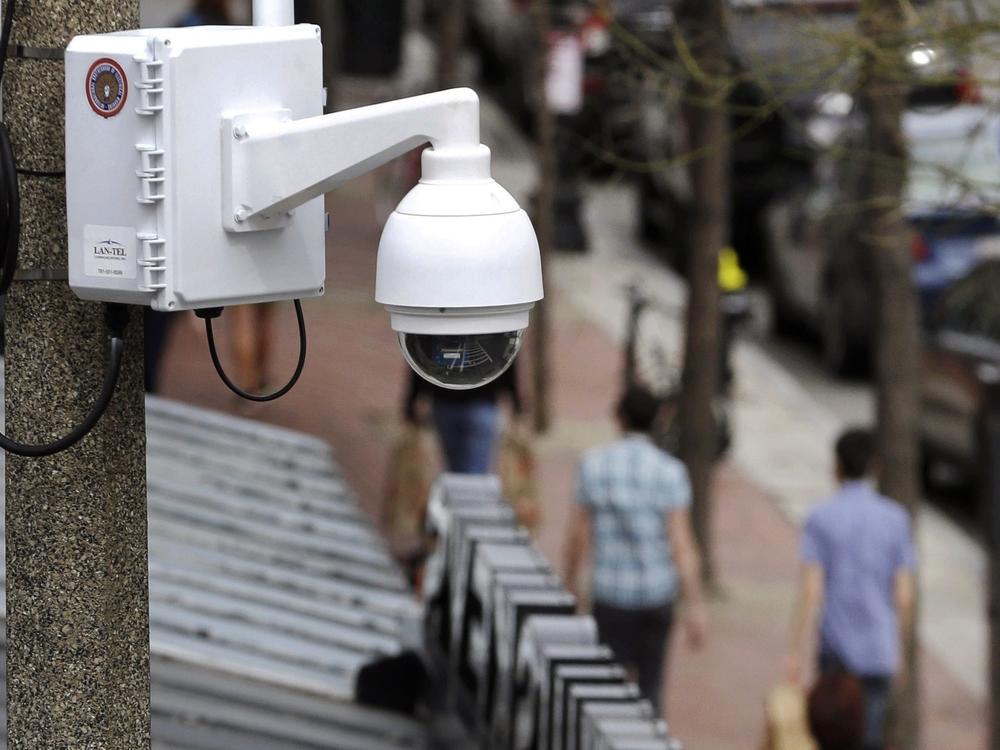 Surveillance cameras, like the one here in Boston, are used throughout Massachusetts. The state now regulates how police use facial recognition technology.