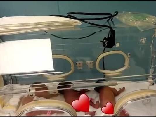 Three of Halima Cissé's nine babies are seen here. Cissé, a woman from Mali, had been expecting to give birth to seven children; scans had missed two of them.