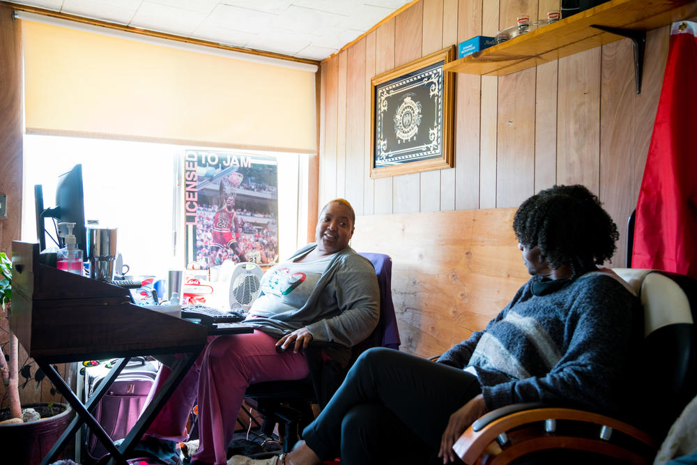 DonnaLee Norrington thought she would never own a home again after losing the condominium she and her ex-husband briefly owned before the financial crisis. Norrington is seen here with her sister, MaryJosephine, in her home office.